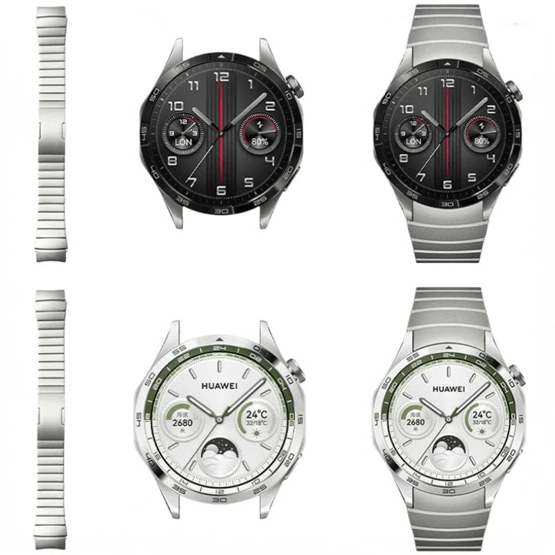 Mamiri-Store No-Gap Stainless Steel Band for Huawei Watch GT4 & GT5 46mm