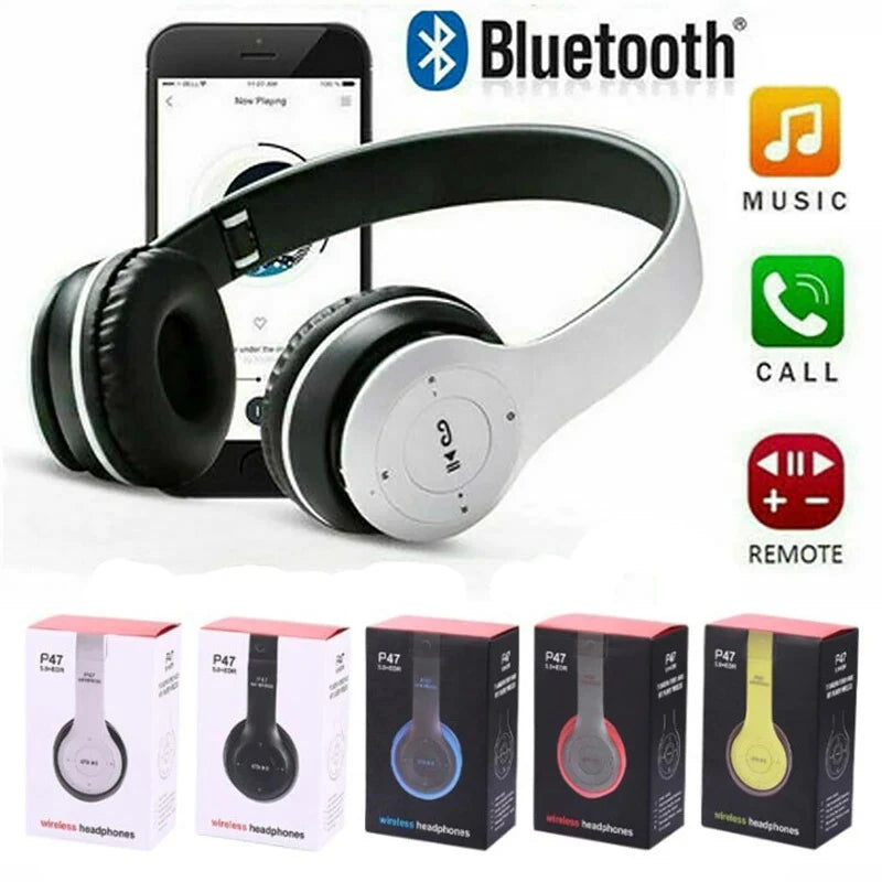 P47 Wireless Bluetooth Headphones | Noise-Canceling Handsfree Headset