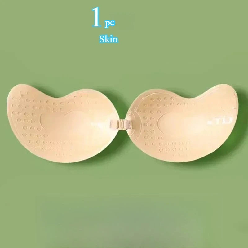 Invisible Strapless Push-Up Bra | Silicone Self-Adhesive Backless Bra