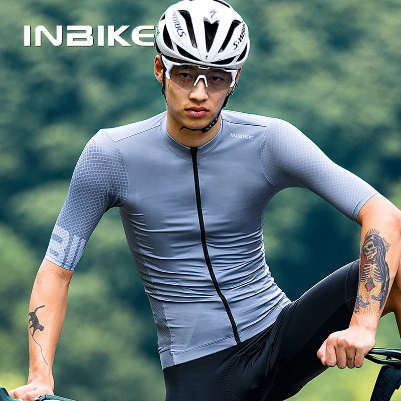 INBIKE Men's Short Sleeve Cycling Jersey | Road & MTB Bike Sportswear