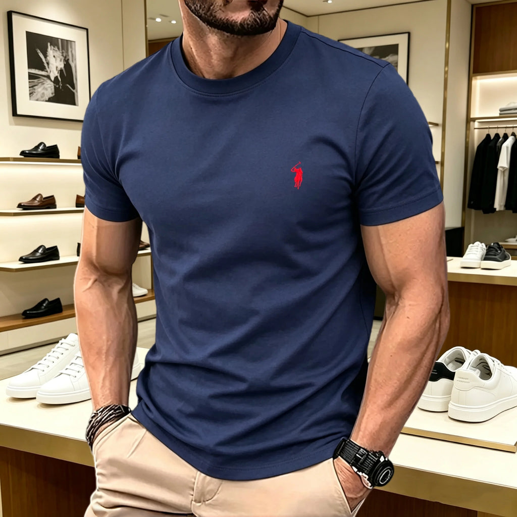 Mamiri Store Embroidery Cotton T-Shirt