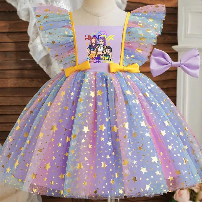 Girls Princess Tulle Tutu Party Dress