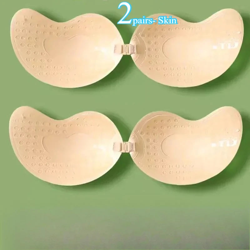 Invisible Strapless Push-Up Bra | Silicone Self-Adhesive Backless Bra