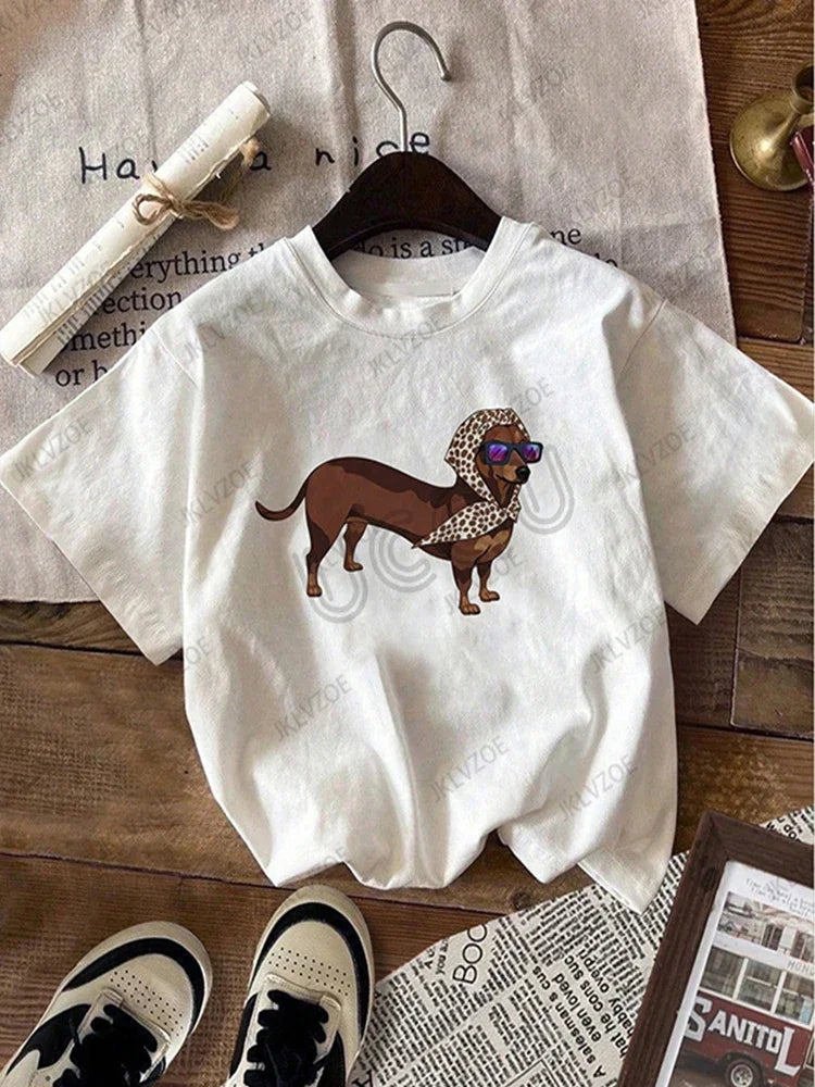 Mamiri-Store Women's Casual Short-Sleeve Letter-Print Sporty T-Shirt