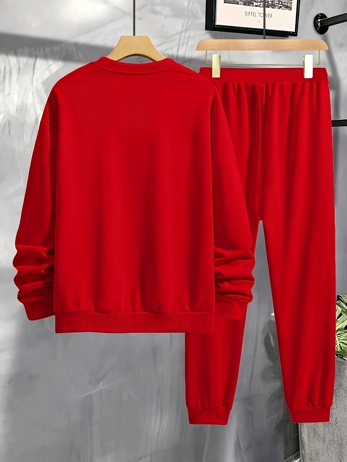 Men's Letter-Print Hoodie Set | Streetwear Sweatshirt & Pants Co-ord