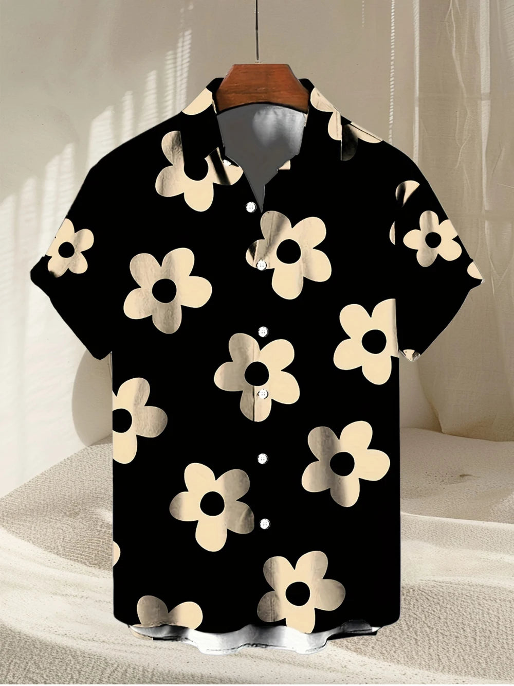 Men's 3D Floral Print Hawaiian Shirt | Oversized Beach Vacation Shirt