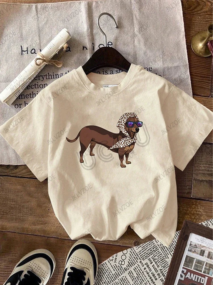 Mamiri-Store Women's Casual Short-Sleeve Letter-Print Sporty T-Shirt