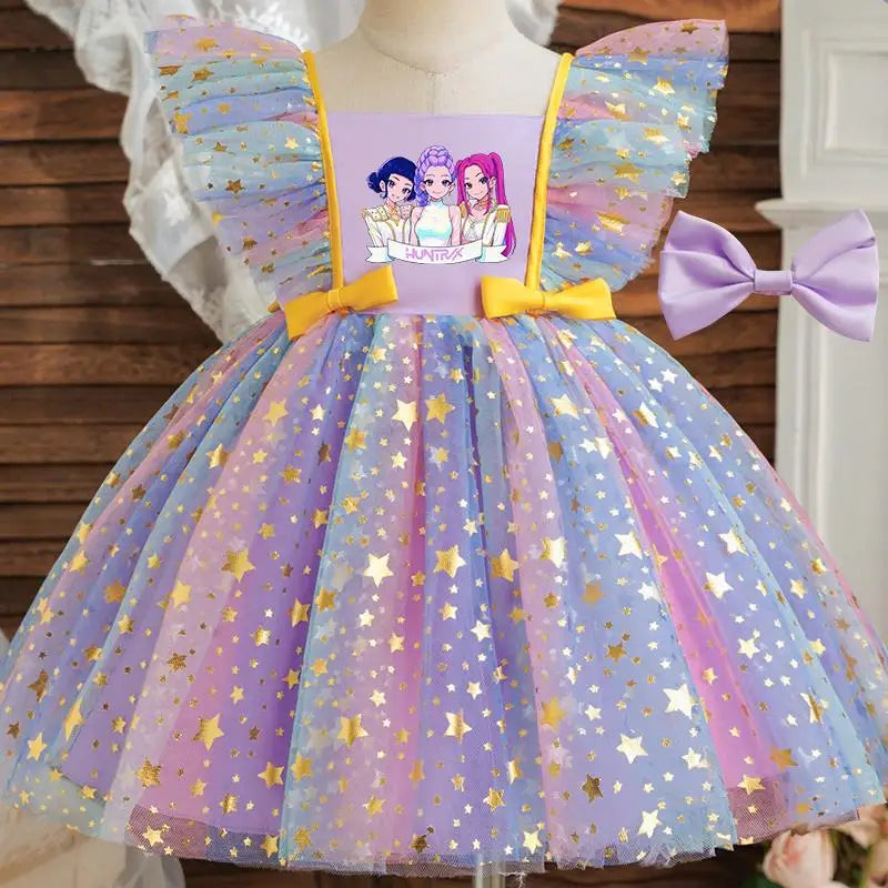 Girls Princess Tulle Tutu Party Dress