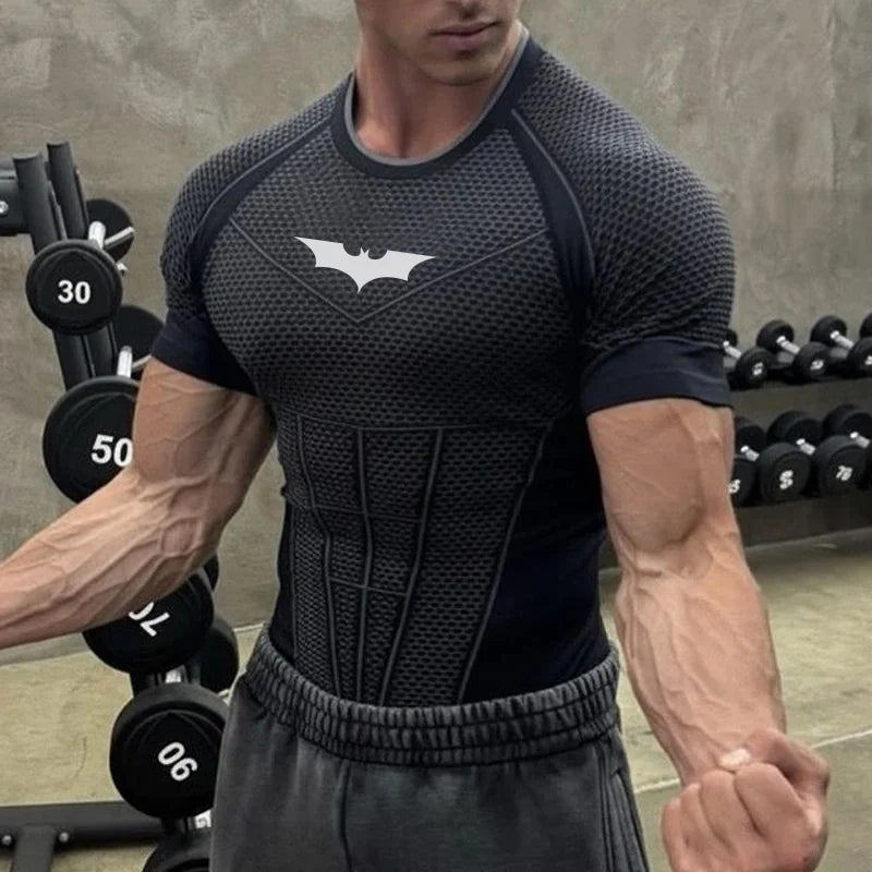 Men's Compression Short-Sleeve Athletic T-Shirt | Quick-Dry Gym & Running Top