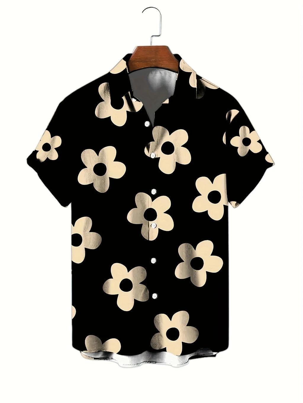 Men's 3D Floral Print Hawaiian Shirt | Oversized Beach Vacation Shirt
