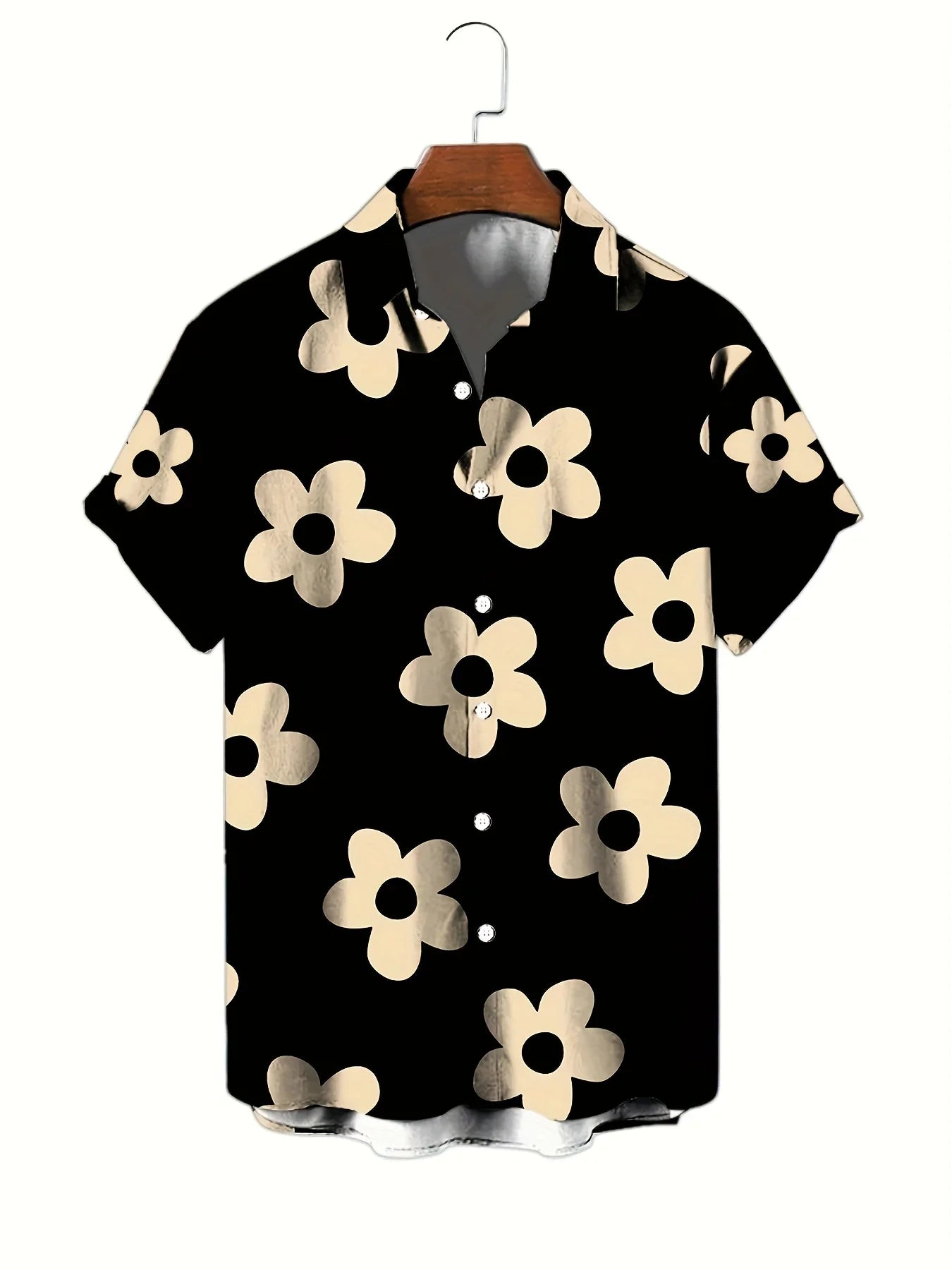 Men's 3D Floral Print Hawaiian Shirt | Oversized Beach Vacation Shirt