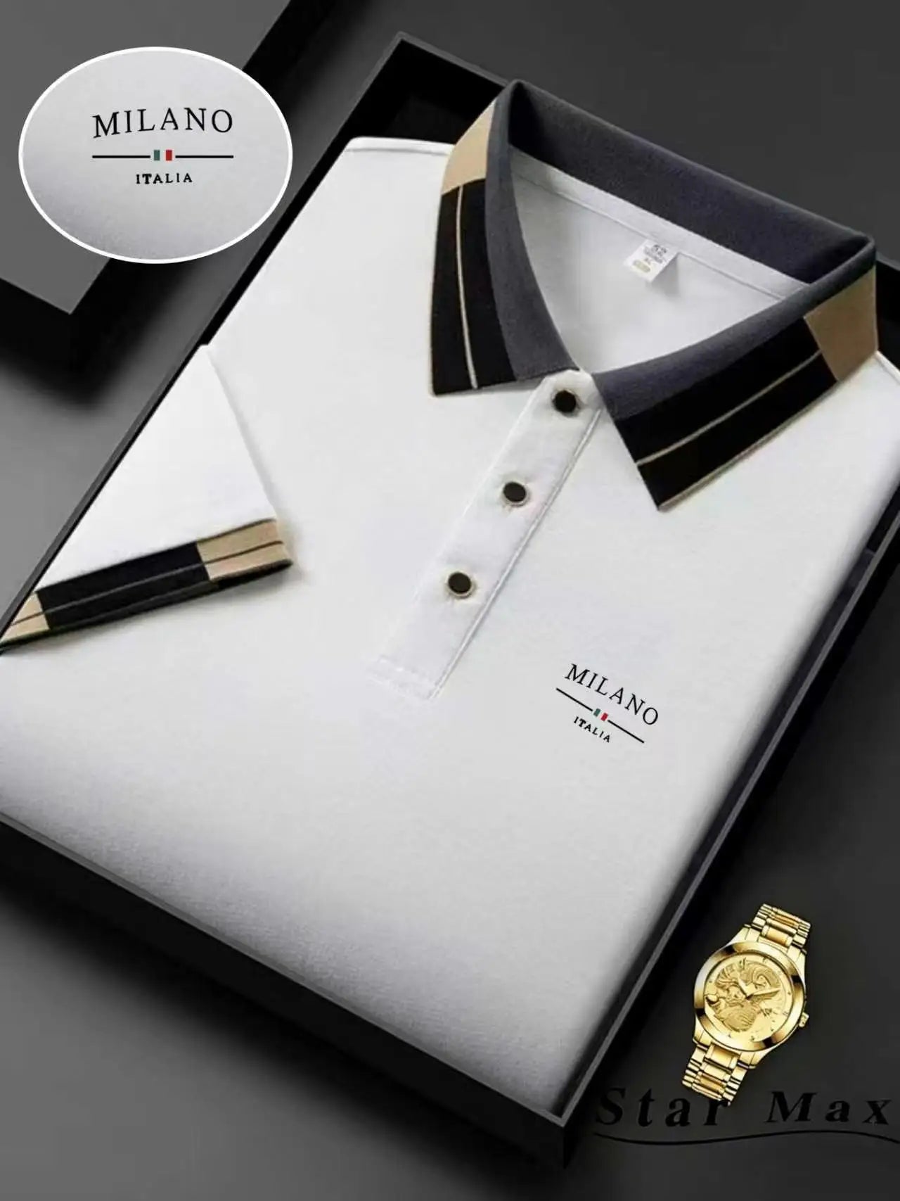 Men's Horse Embroidery Polo Shirt | Milan-Style Smart Casual Short Sleeve
