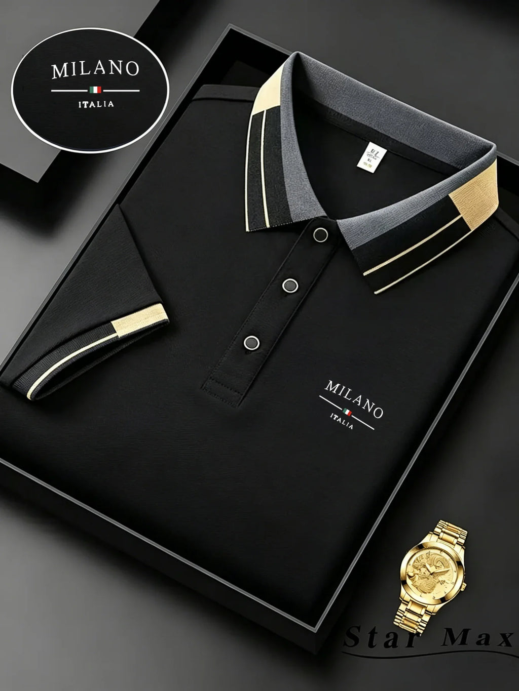 Men's Horse Embroidery Polo Shirt | Milan-Style Smart Casual Short Sleeve