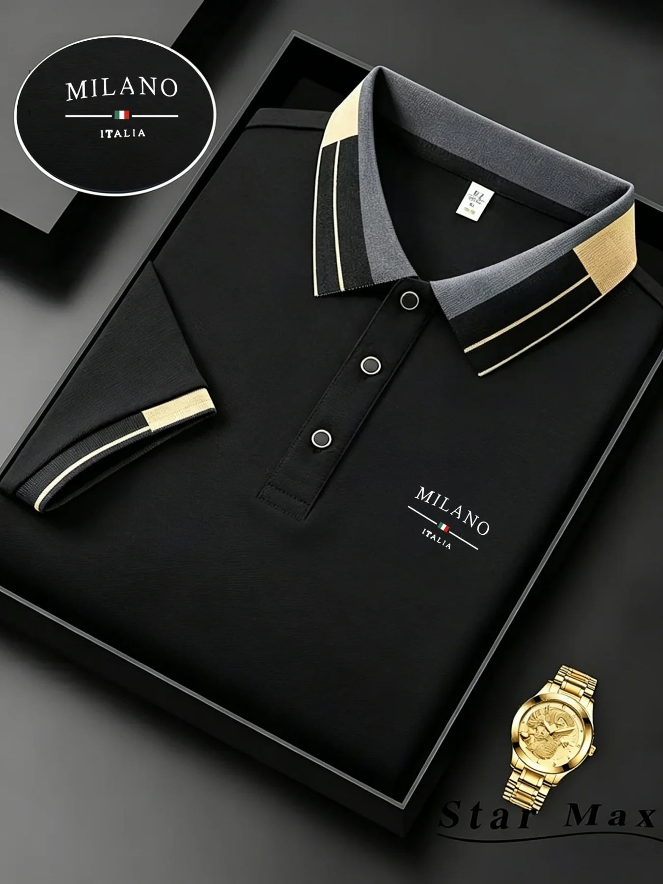 Men's Horse Embroidery Polo Shirt | Milan-Style Smart Casual Short Sleeve