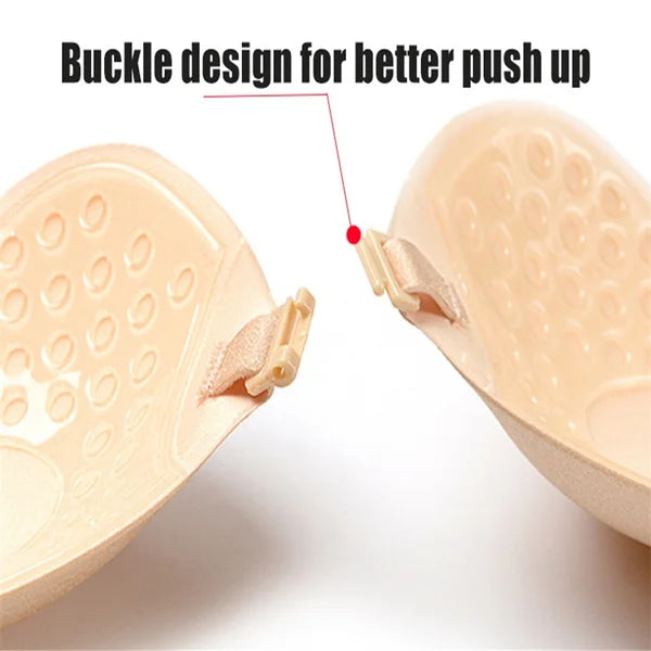 Invisible Strapless Push-Up Bra | Silicone Self-Adhesive Backless Bra