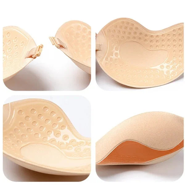 Invisible Strapless Push-Up Bra | Silicone Self-Adhesive Backless Bra