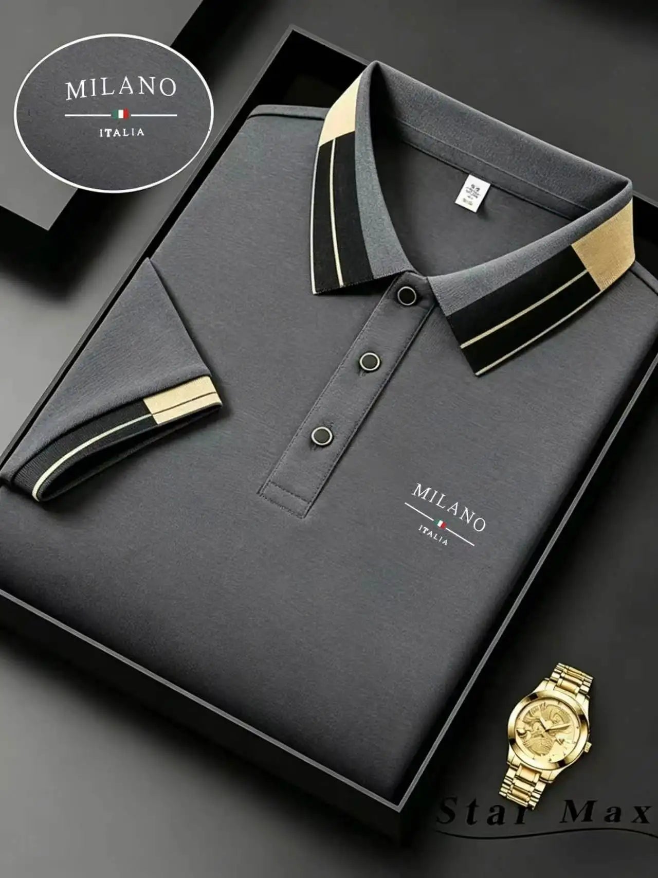 Men's Horse Embroidery Polo Shirt | Milan-Style Smart Casual Short Sleeve
