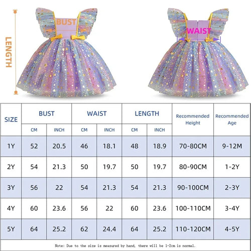 Girls Princess Tulle Tutu Party Dress