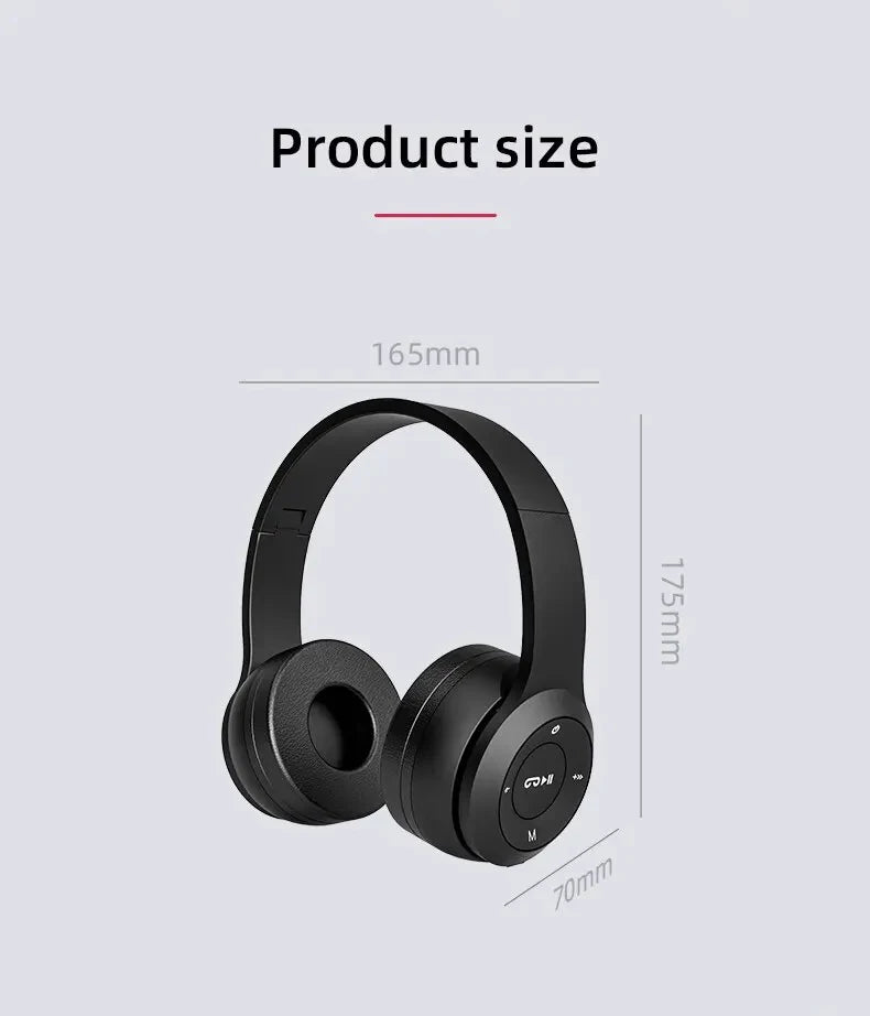 P47 Wireless Bluetooth Headphones | Noise-Canceling Handsfree Headset