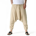 King Billion Men's Cotton Linen Harem Pants | Baggy Casual Wide Leg Trousers