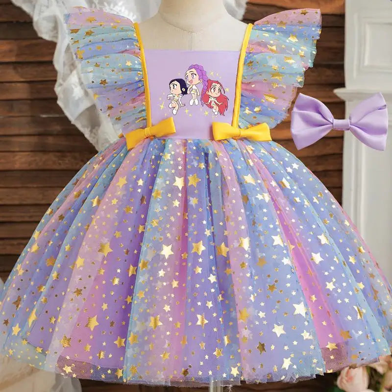 Girls Princess Tulle Tutu Party Dress
