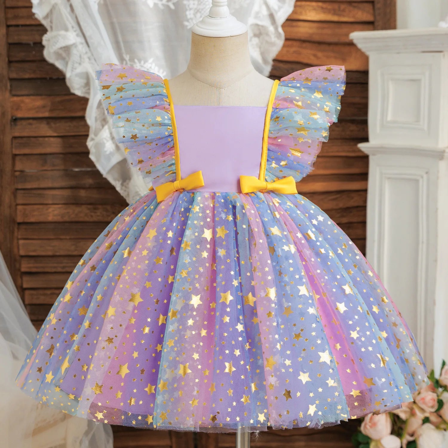 Girls Princess Tulle Tutu Party Dress