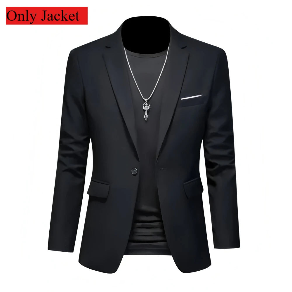Mamiri-Store. 2 Pieces Extra Large Size Men's Suit Set for Wedding, Prom, and Business