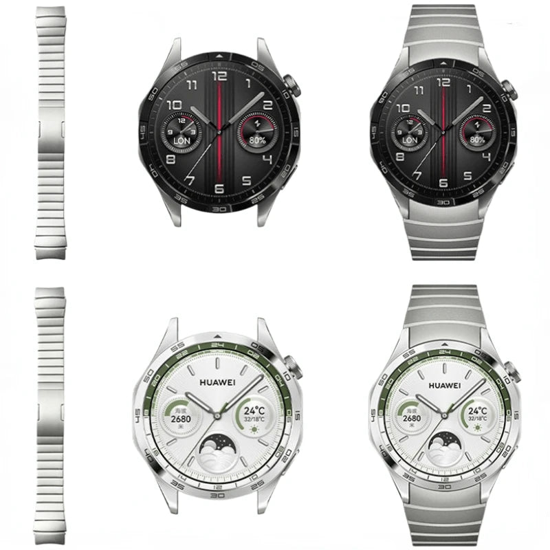Mamiri-Store Official No-Gap Stainless Steel Band for Huawei Watch GT4 & GT5 46mm