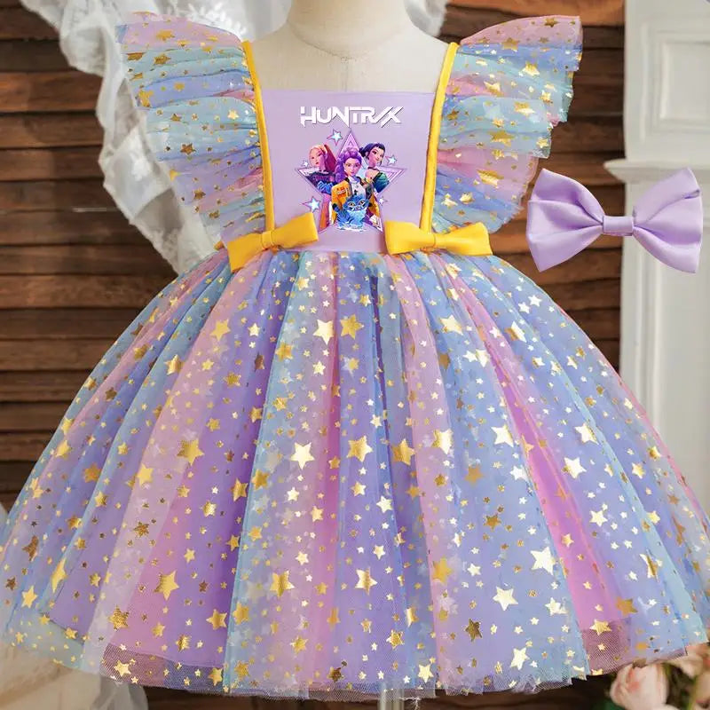 Girls Princess Tulle Tutu Party Dress