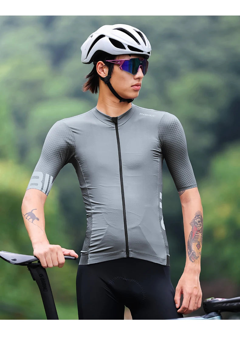 INBIKE Men's Short Sleeve Cycling Jersey | Road & MTB Bike Sportswear