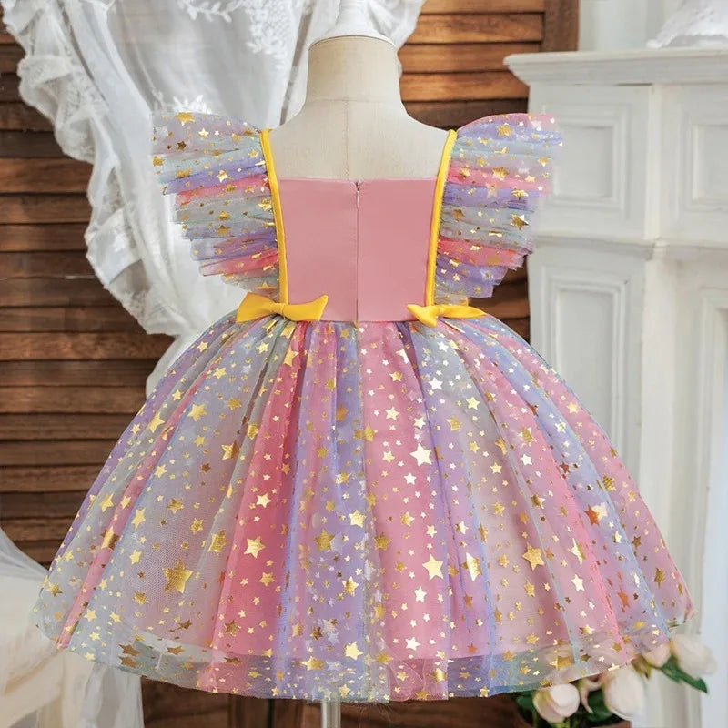 Girls Princess Tulle Tutu Party Dress