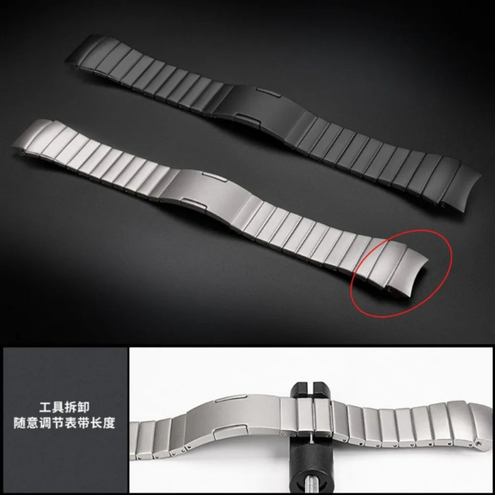 Mamiri-Store No-Gap Stainless Steel Band with Butterfly Buckle for Huawei Watch GT4 46mm