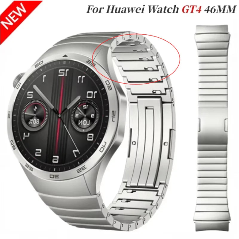 Mamiri-Store No-Gap Stainless Steel Band for Huawei Watch GT4 & GT5 46mm