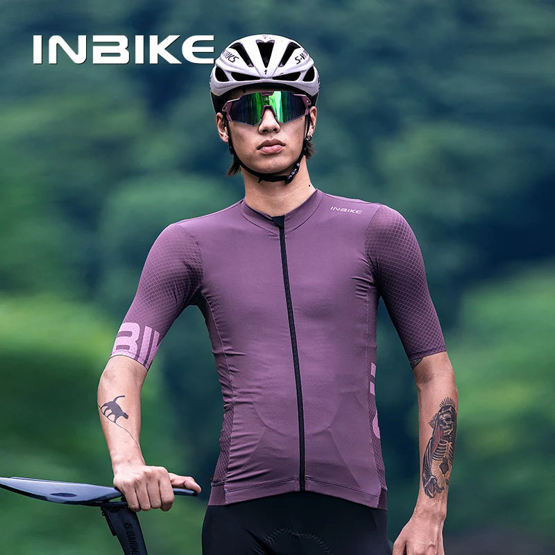 INBIKE Men's Short Sleeve Cycling Jersey | Road & MTB Bike Sportswear
