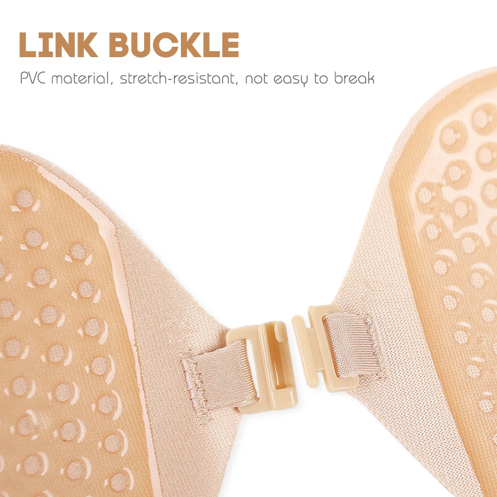 Invisible Strapless Push-Up Bra | Silicone Self-Adhesive Backless Bra