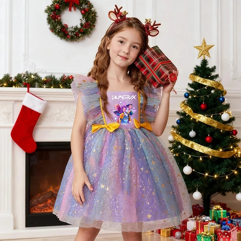 Girls Princess Tulle Tutu Party Dress