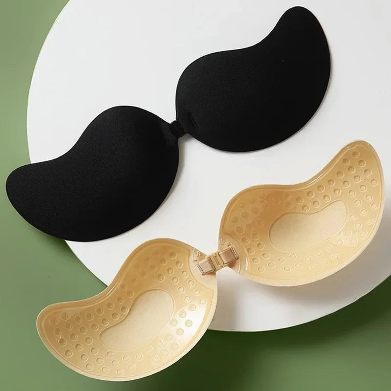Invisible Strapless Push-Up Bra | Silicone Self-Adhesive Backless Bra