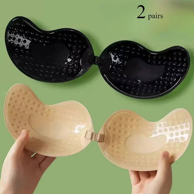 Invisible Strapless Push-Up Bra | Silicone Self-Adhesive Backless Bra
