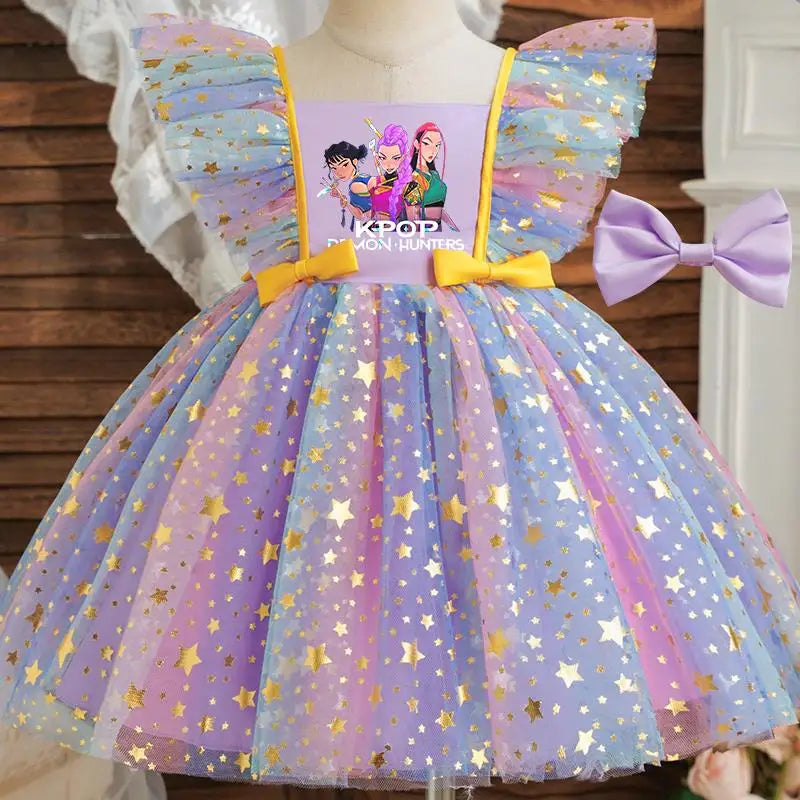 Girls Princess Tulle Tutu Party Dress