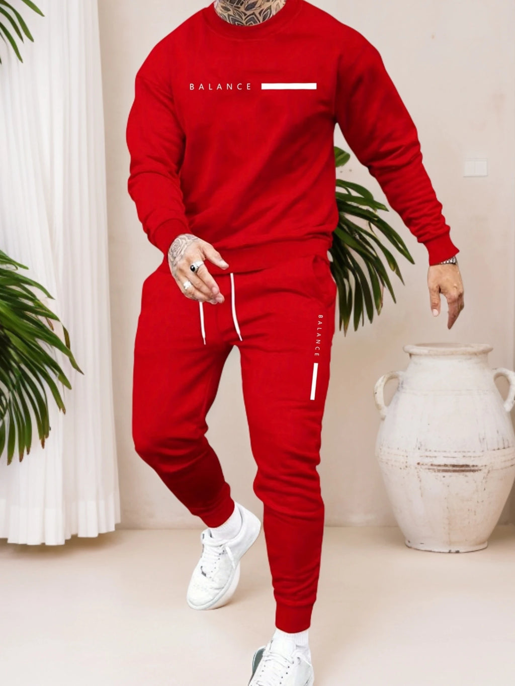 Men's Letter-Print Hoodie Set | Streetwear Sweatshirt & Pants Co-ord