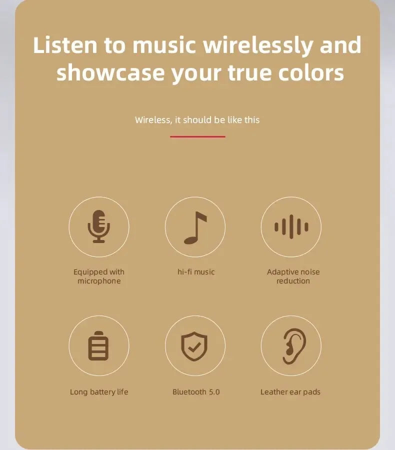 P47 Wireless Bluetooth Headphones | Noise-Canceling Handsfree Headset