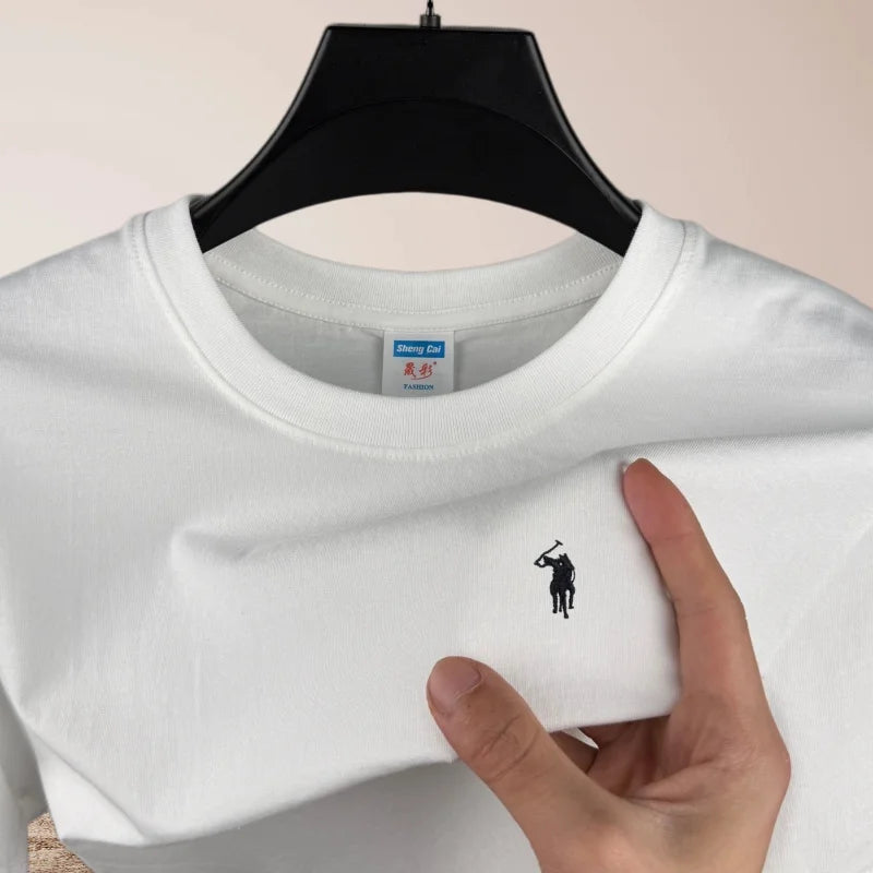 Mamiri Store Embroidery Cotton T-Shirt