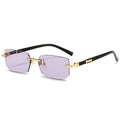 Rimless Rectangle Sunglasses | Unisex Small Square Sun Glasses