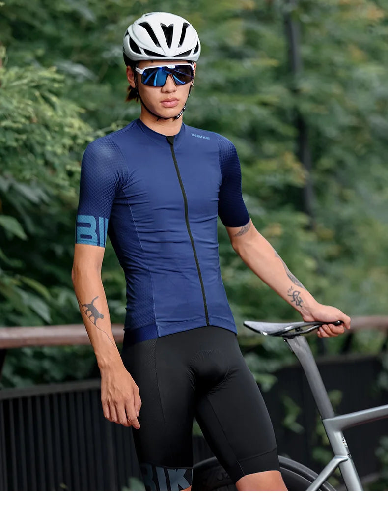 INBIKE Men's Short Sleeve Cycling Jersey | Road & MTB Bike Sportswear