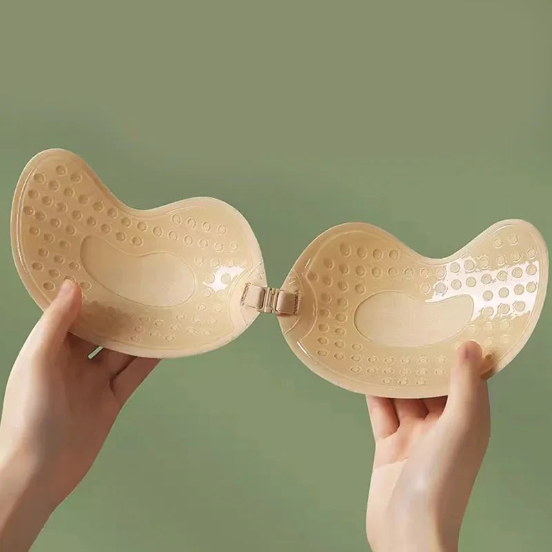 Invisible Strapless Push-Up Bra | Silicone Self-Adhesive Backless Bra