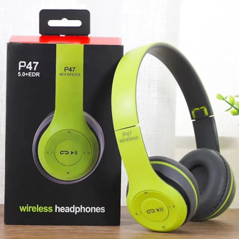 P47 Wireless Bluetooth Headphones | Noise-Canceling Handsfree Headset