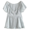 Mamiri-Store Vintage-Inspired Y2K Lace-Trimmed Milkmaid Crop Top