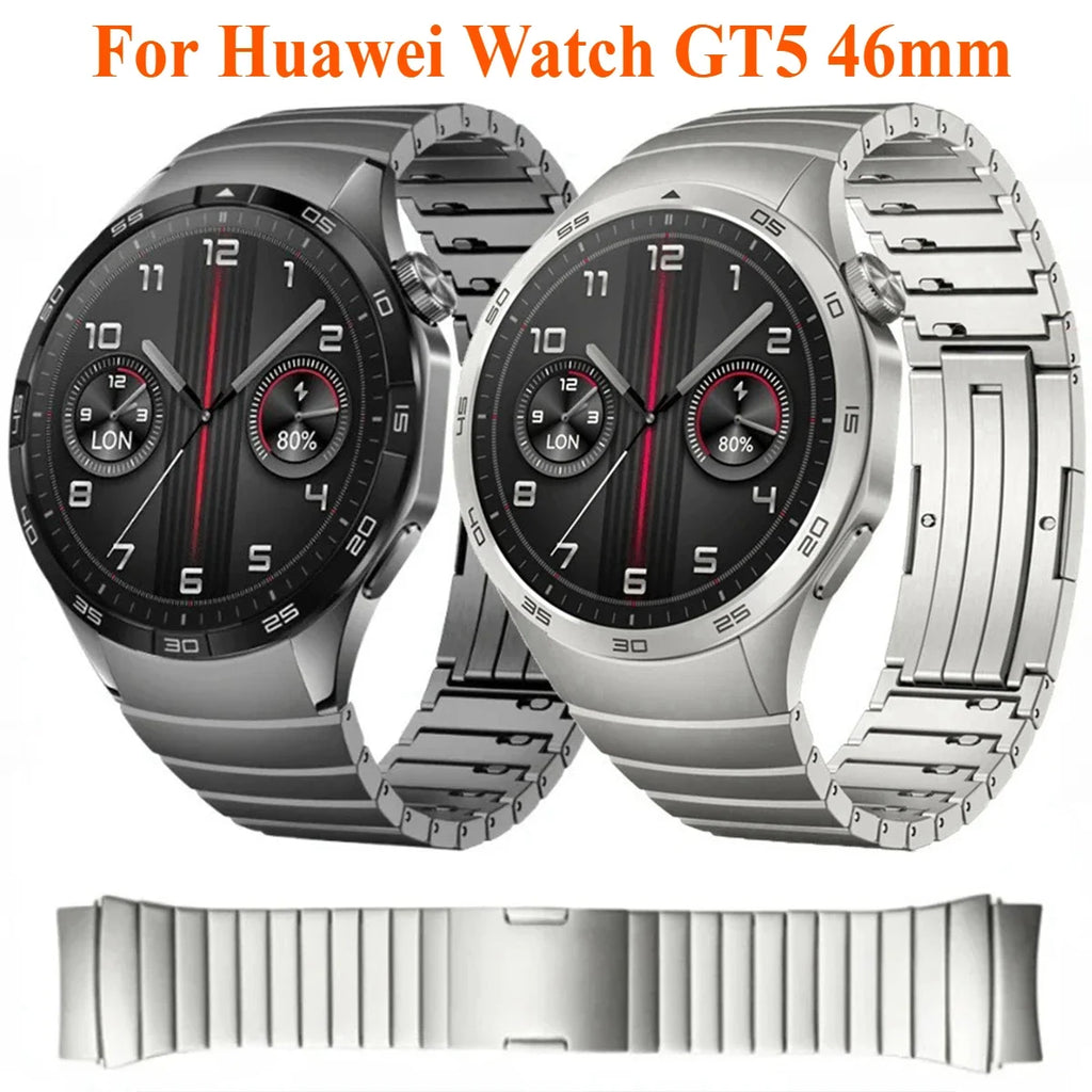 Mamiri-Store Premium Stainless Steel Quick-Release Band for Huawei Watch GT5 46mm