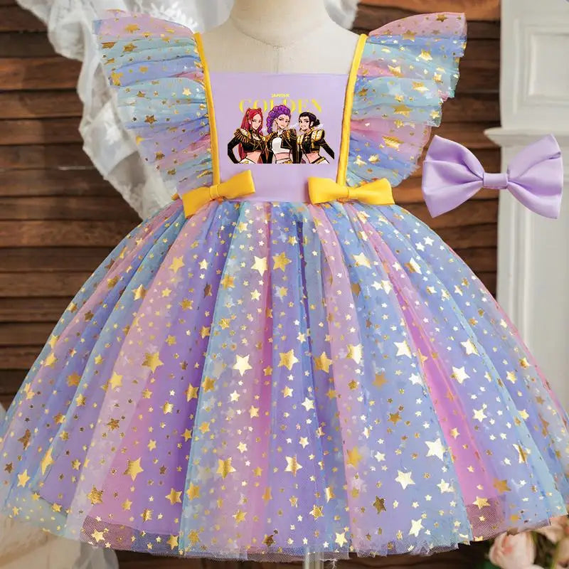 Girls Princess Tulle Tutu Party Dress