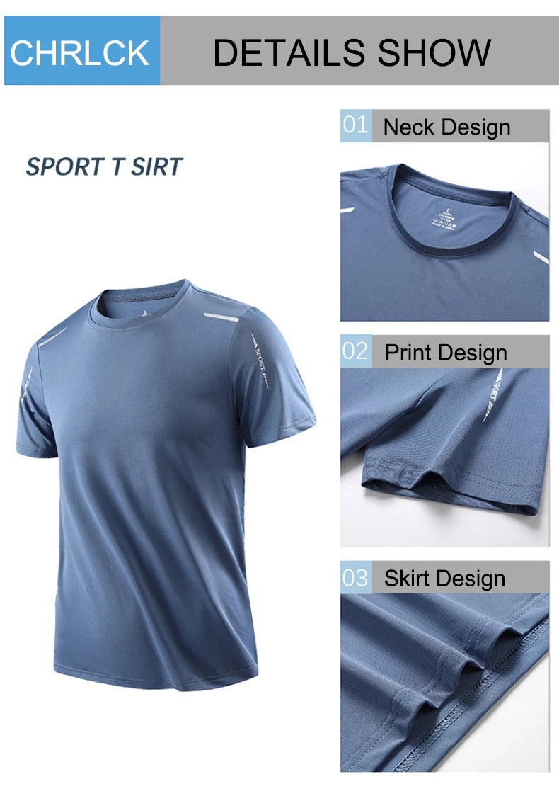 CHRLCK Men's Quick-Dry Outdoor T-Shirt | Breathable Running & Hiking Tee